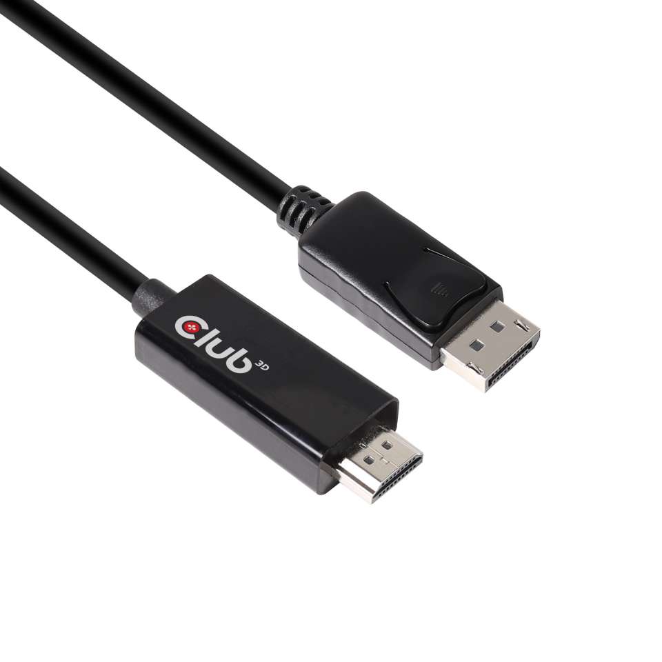 CABLE CLUB 3D CAC-1082 -  DISPLAY PORT 1.4 CABLE MALE TO HDMI 2.0B MALE 4K 60HZ HDR 2METERS /6.56FT