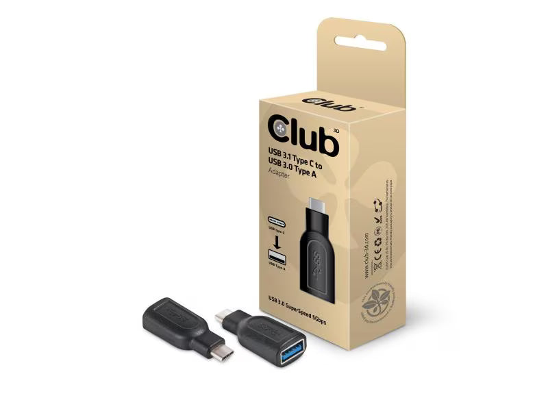 ADAPTATEUR CLUB 3D CAA-1521 -  USB TYPE C 3.1 GEN 1 MALE TO USB 3.0 GEN 1 TYPE A FEMALE ADAPTER