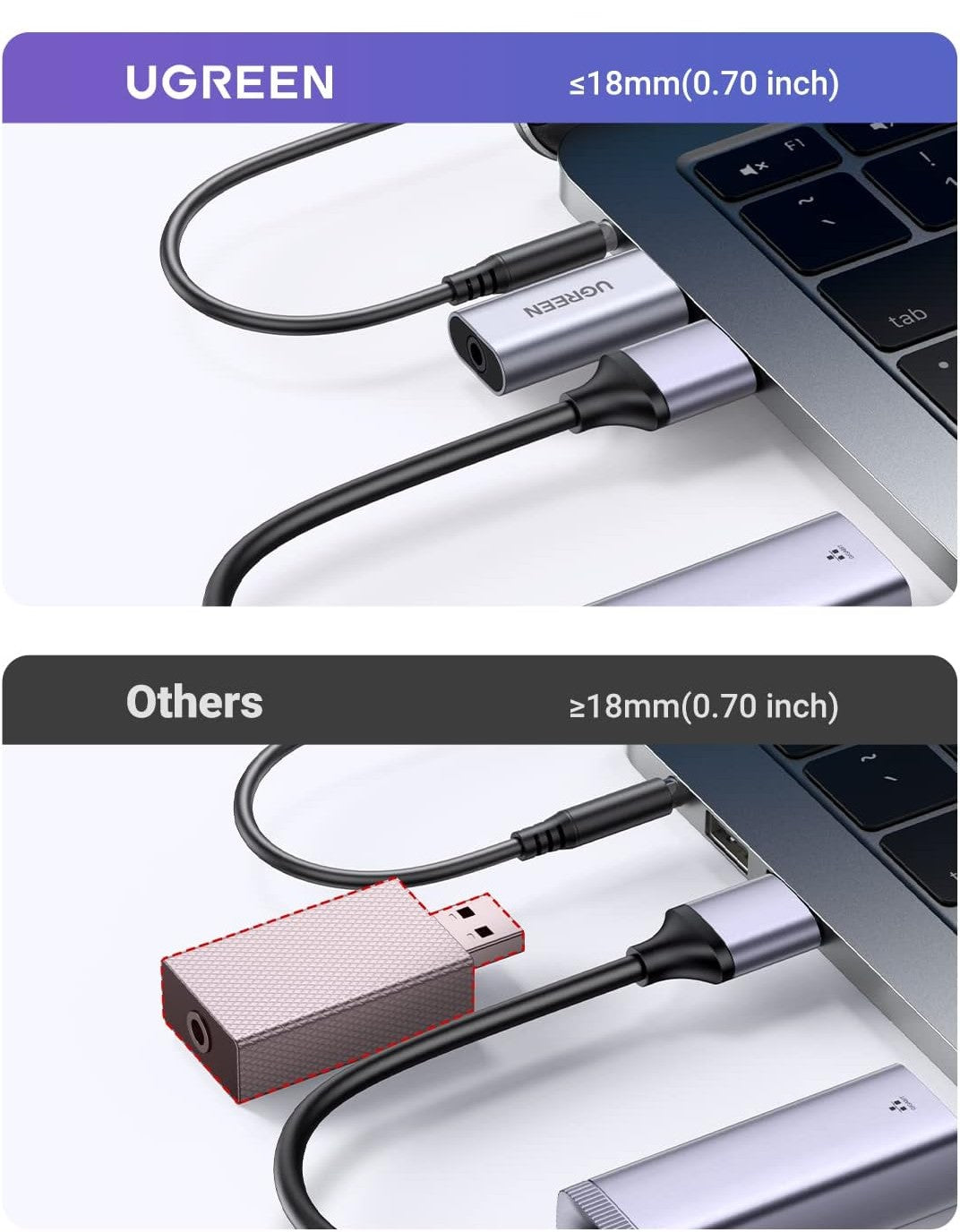 ADAPTATEUR AUDIO UGREEN CM383 JACK TO USB