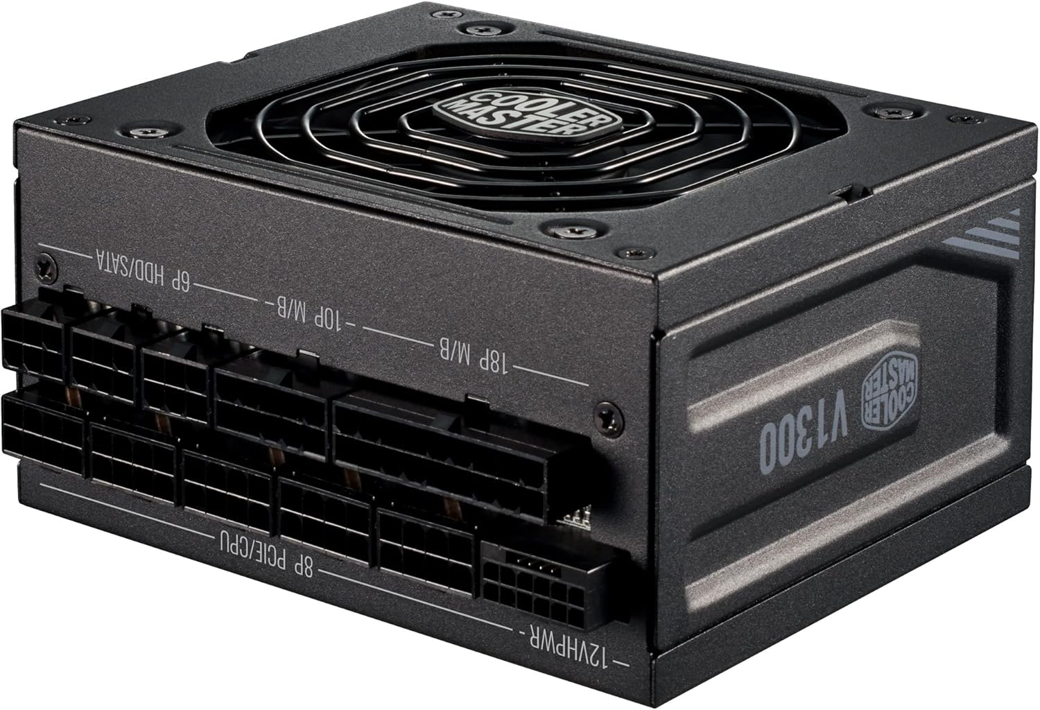 Connecteurs arrière alimentation Cooler Master V1300 1300W SFX.منافذ خلفية مزود طاقة كولر ماستر V1300 1300W SFX.