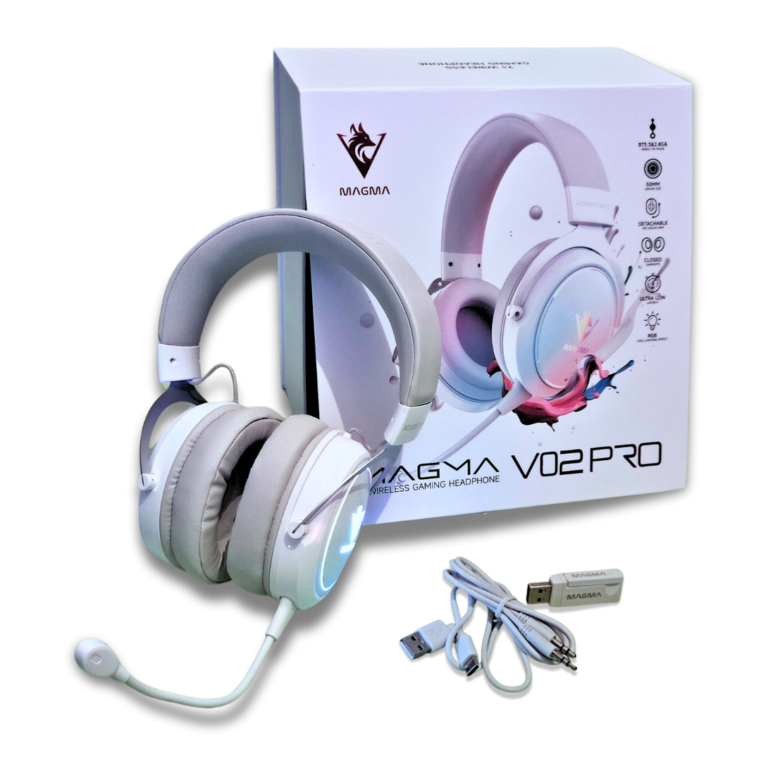 CASQUE GAMING MAGMA VALIVOX V02 PRO USB 7.1 RGB WHITE