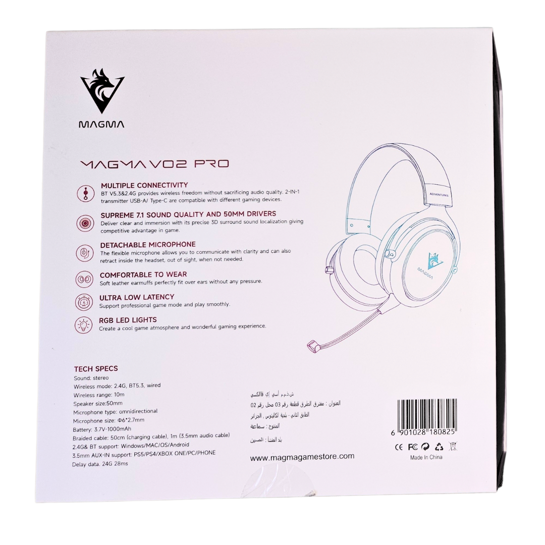 CASQUE GAMING MAGMA VALIVOX V02 PRO USB 7.1 RGB WHITE