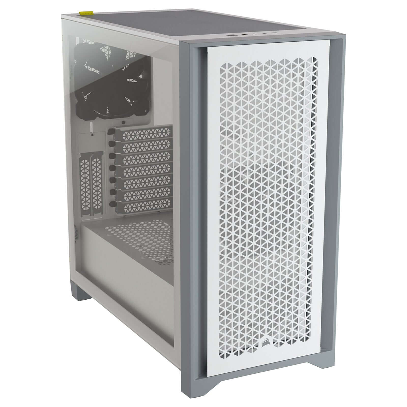 Boîtier CORSAIR 4000D Airflow White en verre trempé avec façade airflow, disponible en Algérie