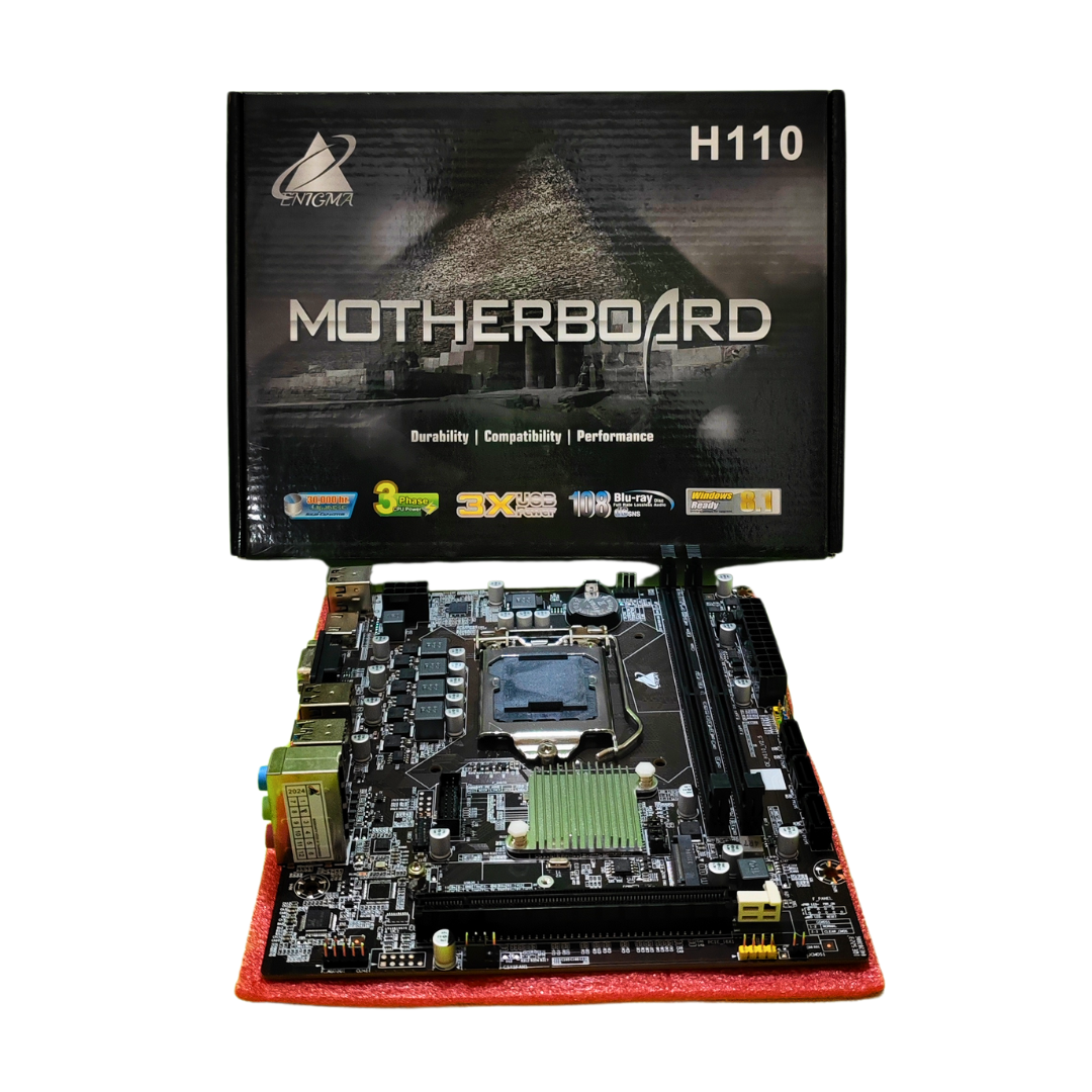 Carte mère ENIGMA H110 DDR4 avec socket LGA 1151, supportant jusqu’à 32 Go de mémoire DDR4, disponible en Algérie