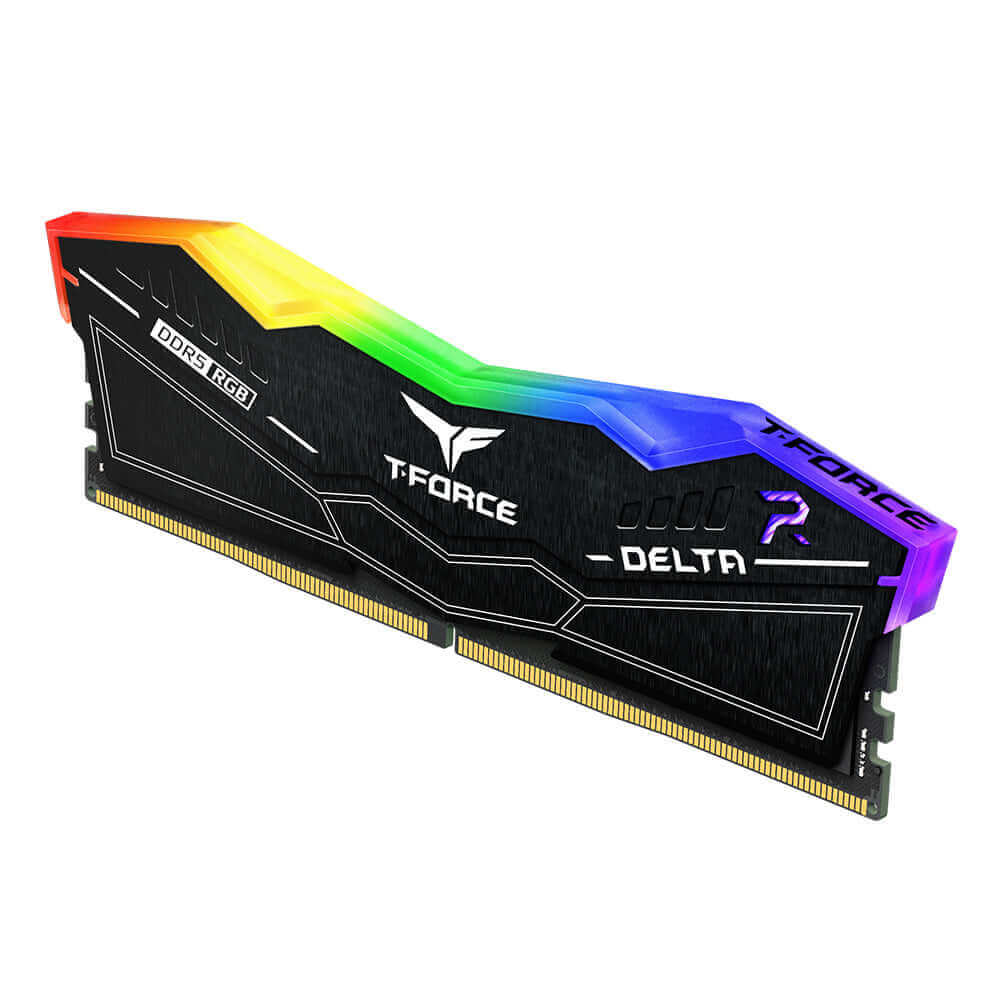 MEMOIRE DDR5 16GB TEAMGROUP T-FORCE DELTA RGB BLACK  PC6400