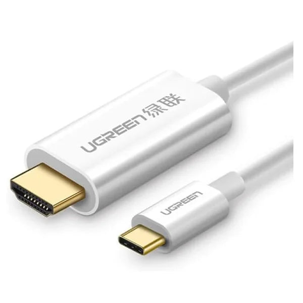 CABLE UGREEN 30841 USB TYPE C MALE TO HDMI MALE WHITE 1.5M