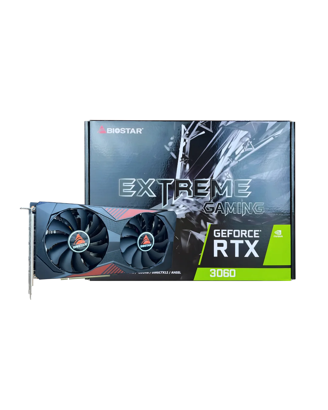 Carte graphique BIOSTAR RTX 3060 12GB GDDR6 – GPU gaming NVIDIA Ampere en Algérie