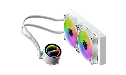 Raidmax LS240WT ARGB White watercooling 240mm avec ventilateurs LED RGB blancs en Algérie