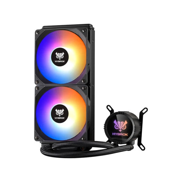 Hybrok HL240B ARGB Black watercooling 240mm avec ventilateurs LED RGB en Algérie
