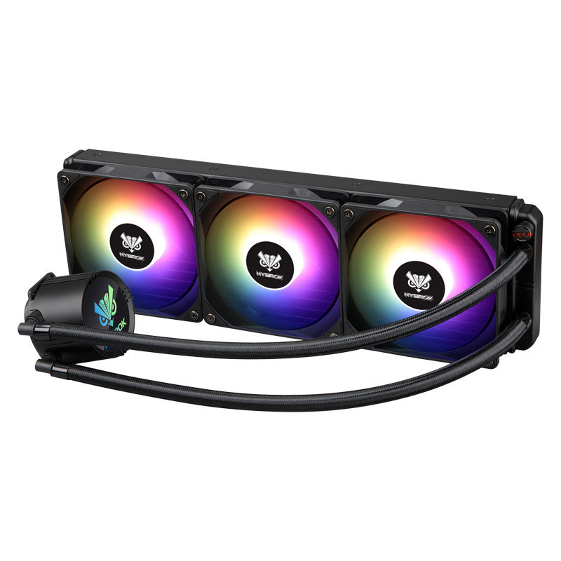 Watercooling Hybrok HL360B ARGB Black 360mm avec trois ventilateurs noirs RGB en Algérie