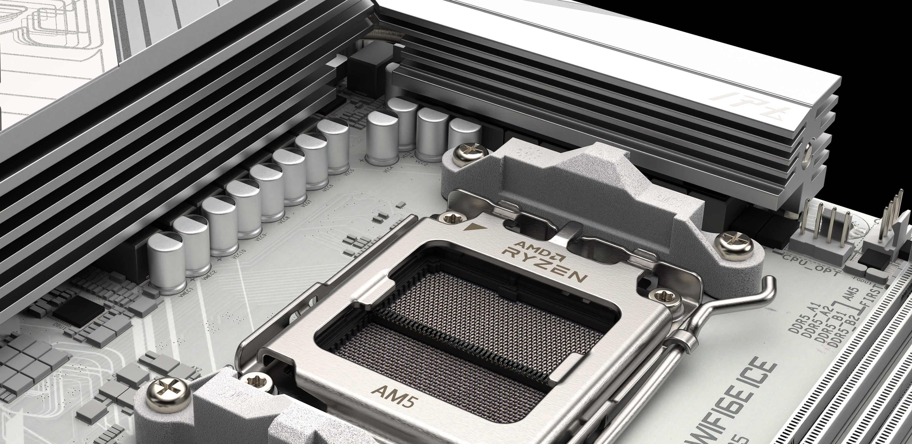 CARTE MERE GIGABYTE B850M AORUS ELITE WIFI6 WHITE ICE AM5