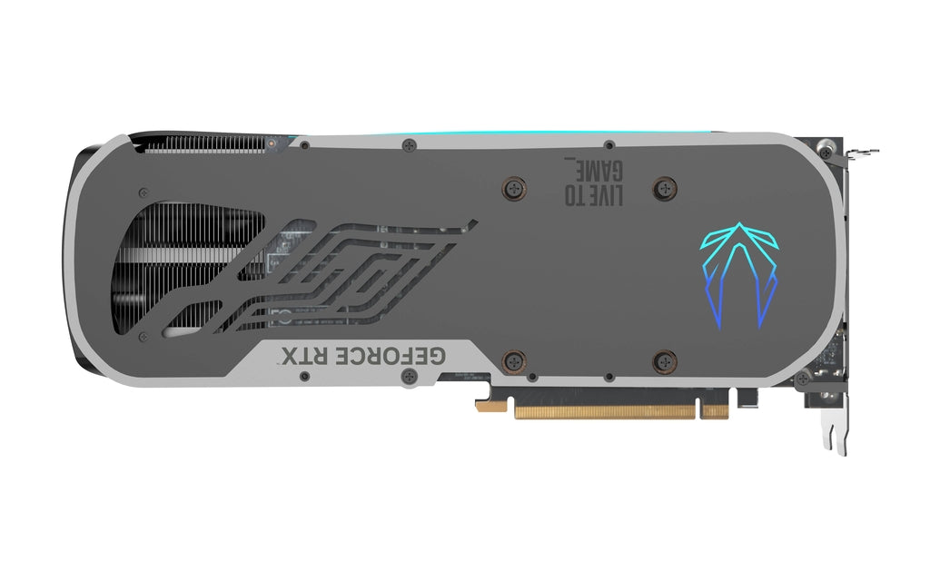 Vue arrière de la carte graphique ZOTAC RTX 4080 SUPER Trinity Black Edition avec ses ports HDMI et DisplayPort, disponible en Algérie pour configurations multi-écrans
