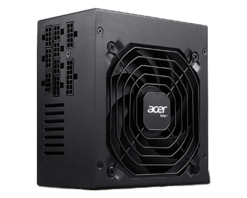 Bloc d’alimentation ACER 1000W 80+ Gold Full Modular Black au design robuste et sobre, idéal pour les configurations haut de gamme et exigeantes.