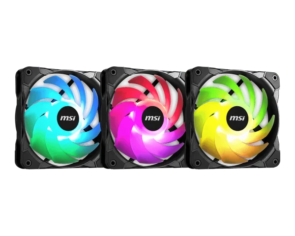 VENTILATEUR BOITIER MSI MAX F12A- 3H PACK 3FANS ARGB BLACK