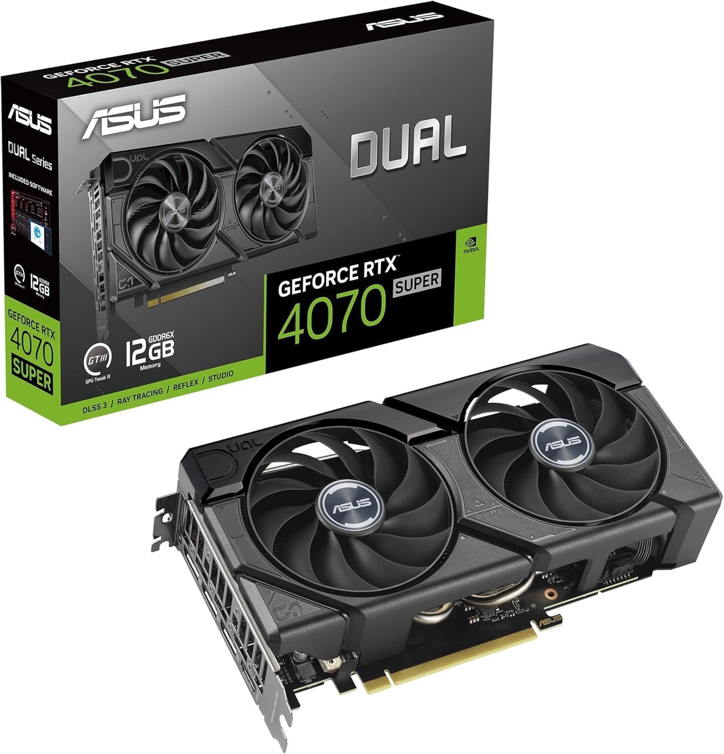 CARTE GRAPHIQUE ASUS RTX 4070 SUPER DUAL EVO 12GB GDDR6X OC