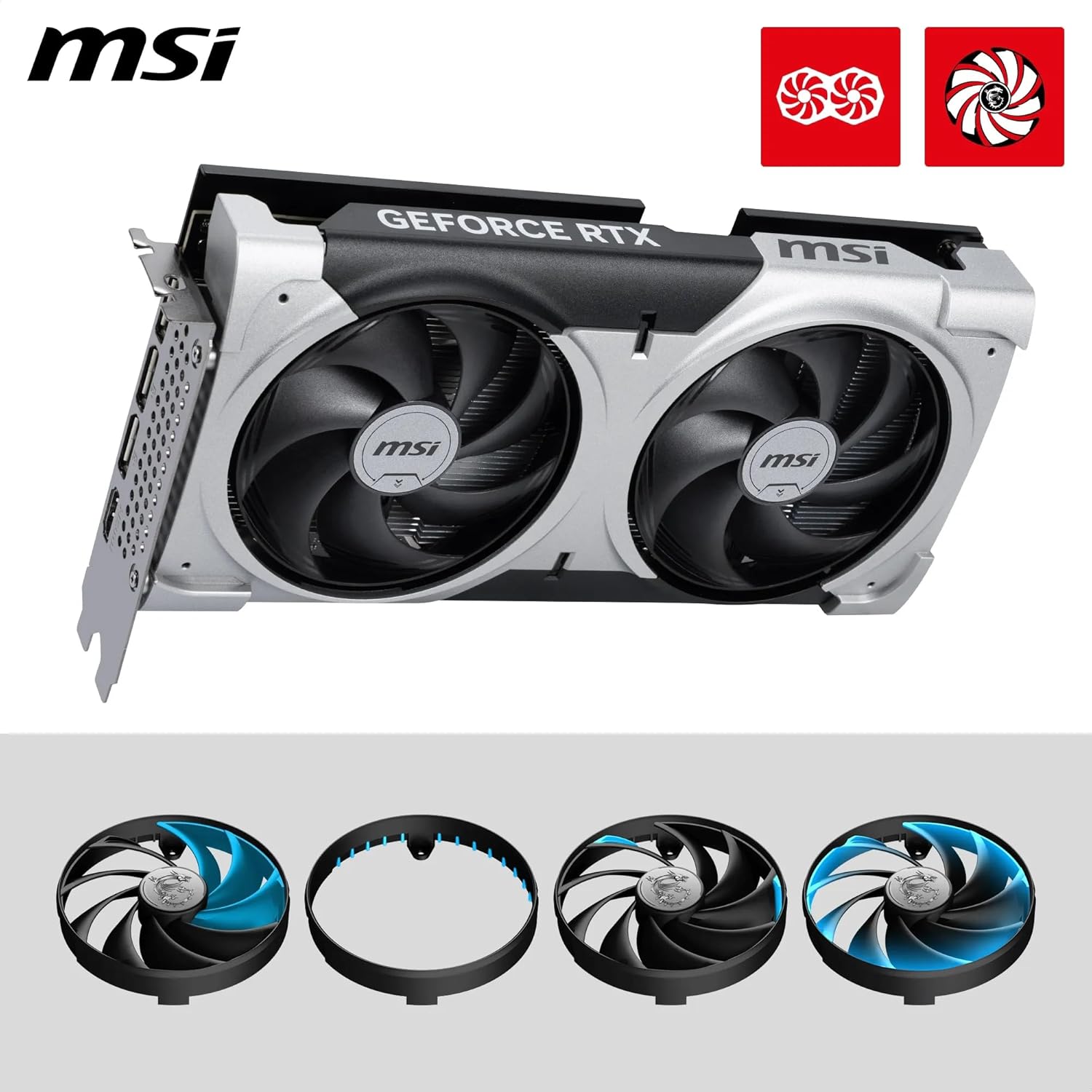 CARTE GRAPHIQUE MSI RTX 5060TI VENTUS 2X 8GB GDDR7