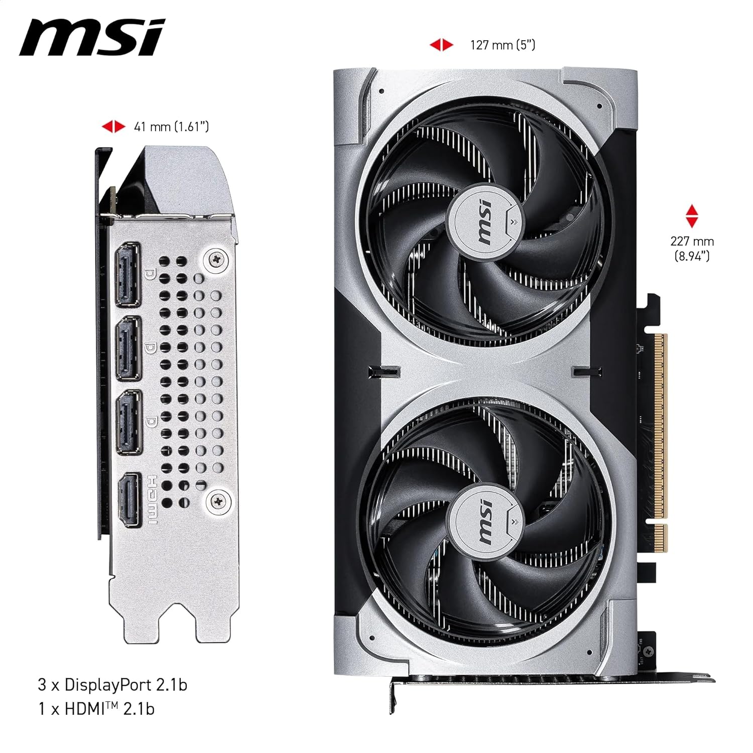 CARTE GRAPHIQUE MSI RTX 5060TI VENTUS 2X 8GB GDDR7