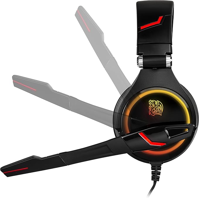 TTESPORT CRONOS 3D 7.1 RGB BLACK HELMET