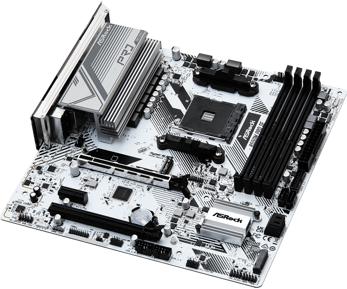 CARTE MERE ASROCK B550M PRO SE AMD AM4 4XDIMMS WHITE