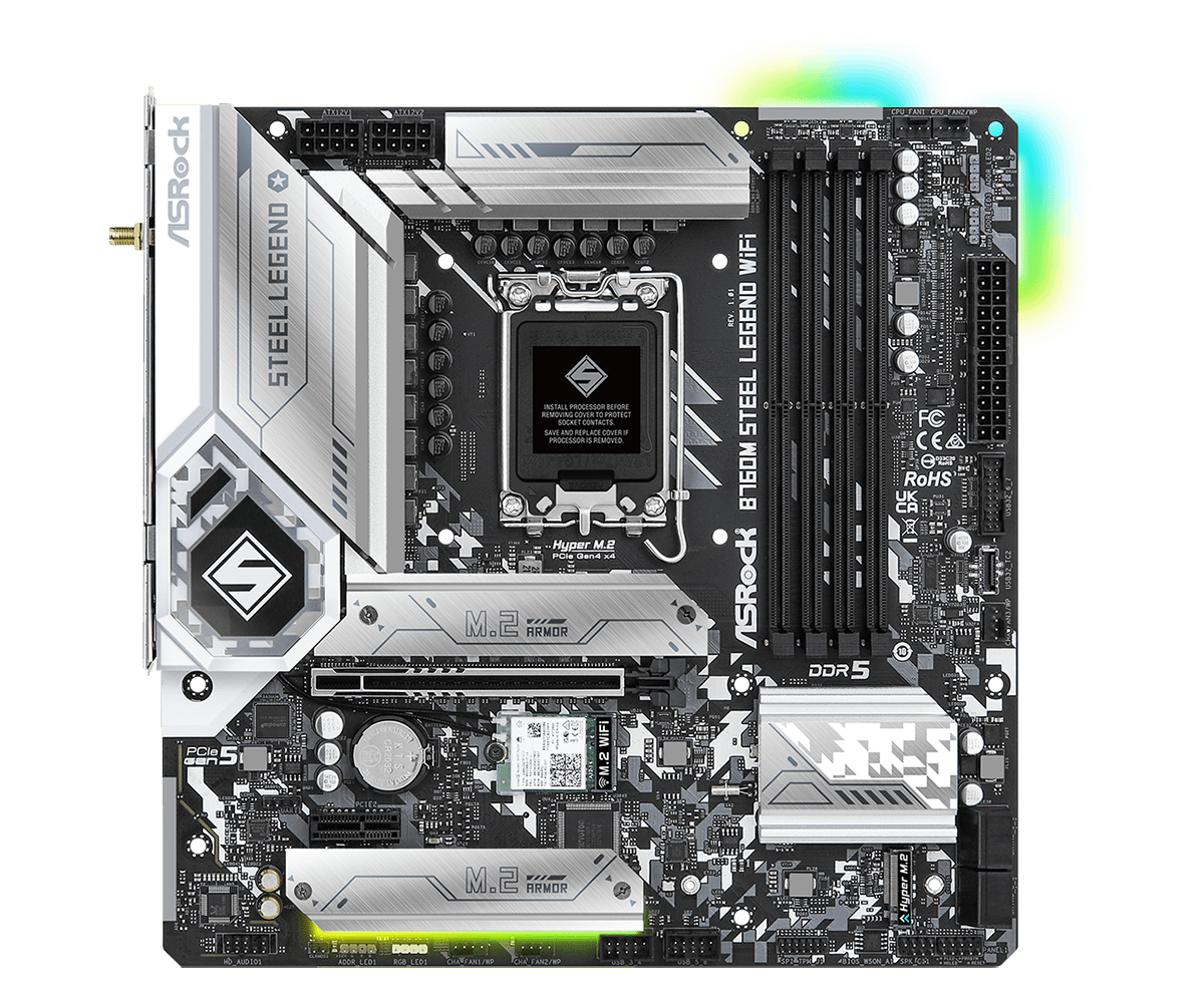 CARTE MERE ASROCK B760M STEEL LEGEND LGA1700 DDR5 WIFI6