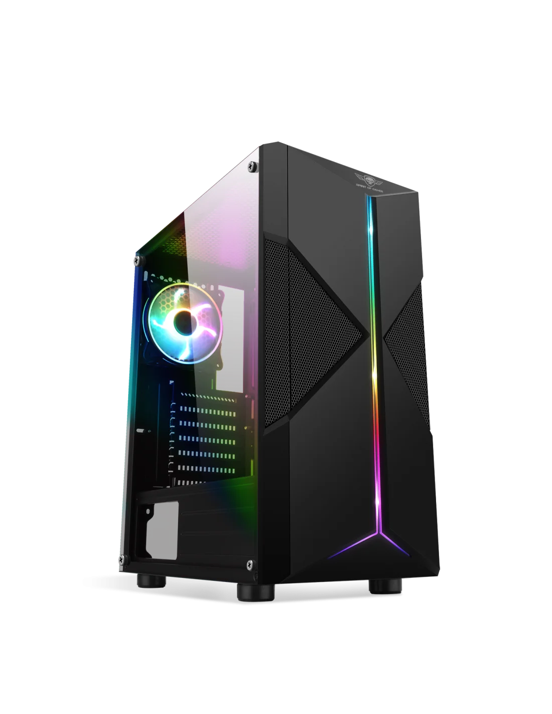 BOITIER SPIRIT OF GAMER CLONE III ATX RGB 1XFAN / NON LED 1XFAN