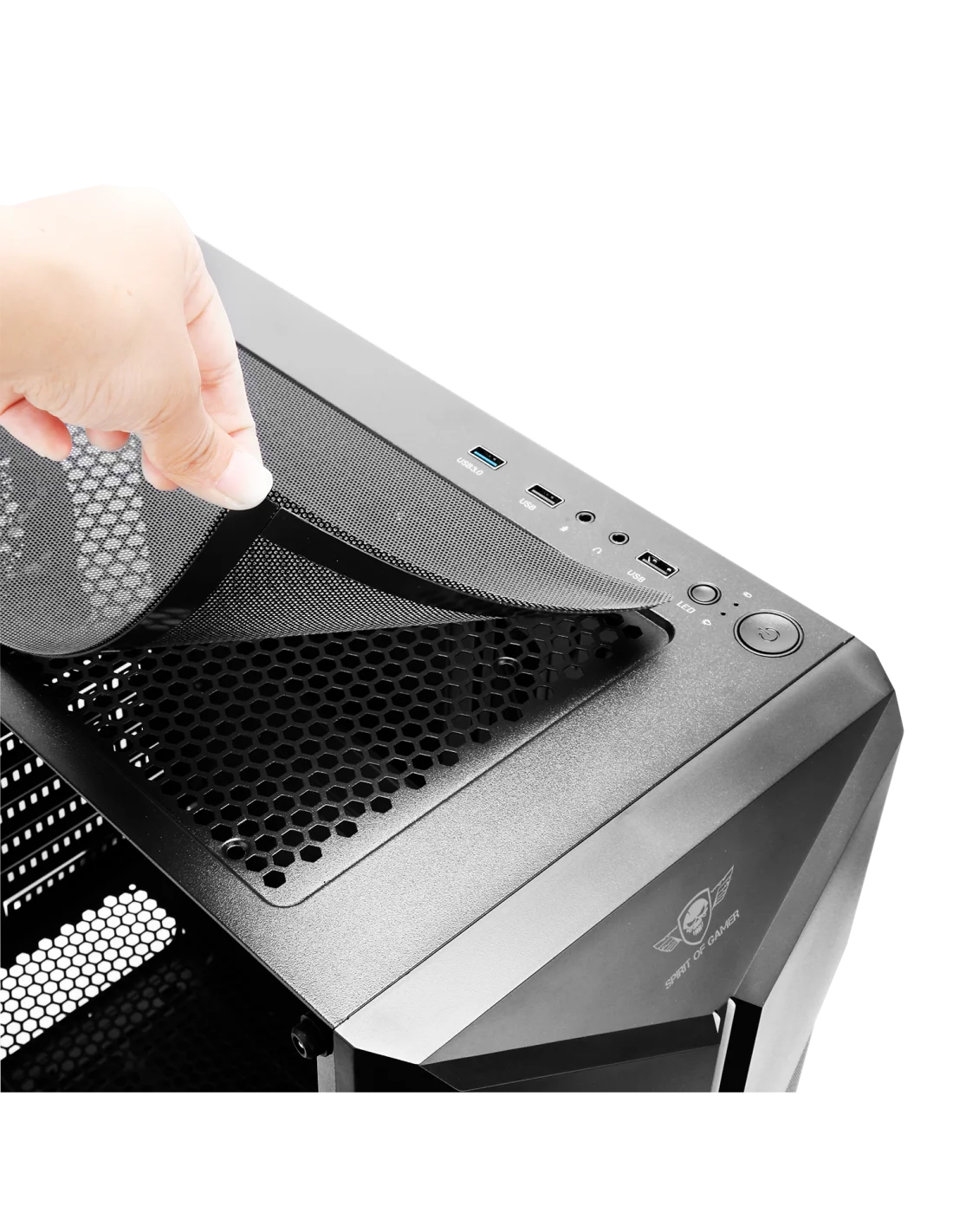 BOITIER SPIRIT OF GAMER CLONE III ATX RGB 1XFAN / NON LED 1XFAN