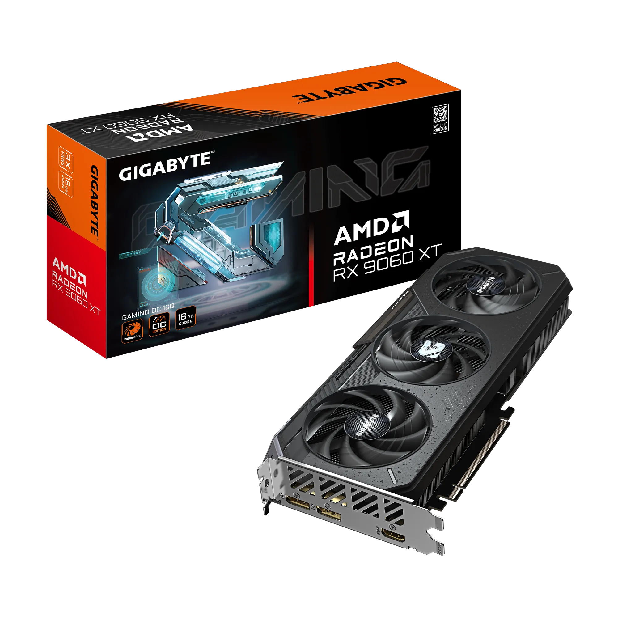 • « GIGABYTE RX9060 XT GAMING OC 16GB GDDR6 3XFANS – carte graphique gaming – disponible en Algérie »