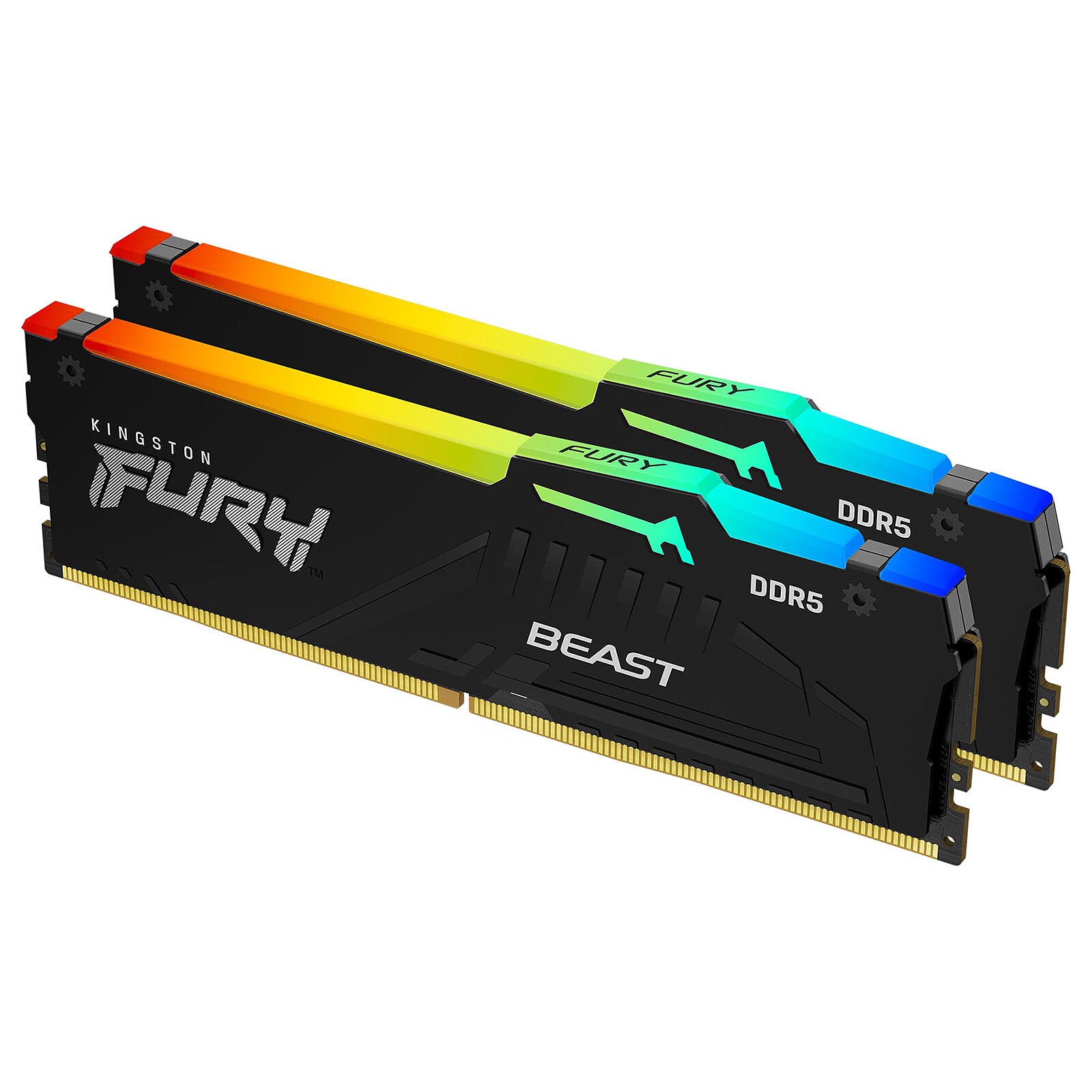 • « Kingston FURY DDR5 32GB Kit (16GBx2) PC6000 RGB CL36 Black – mémoire rapide et esthétique – disponible en Algérie »