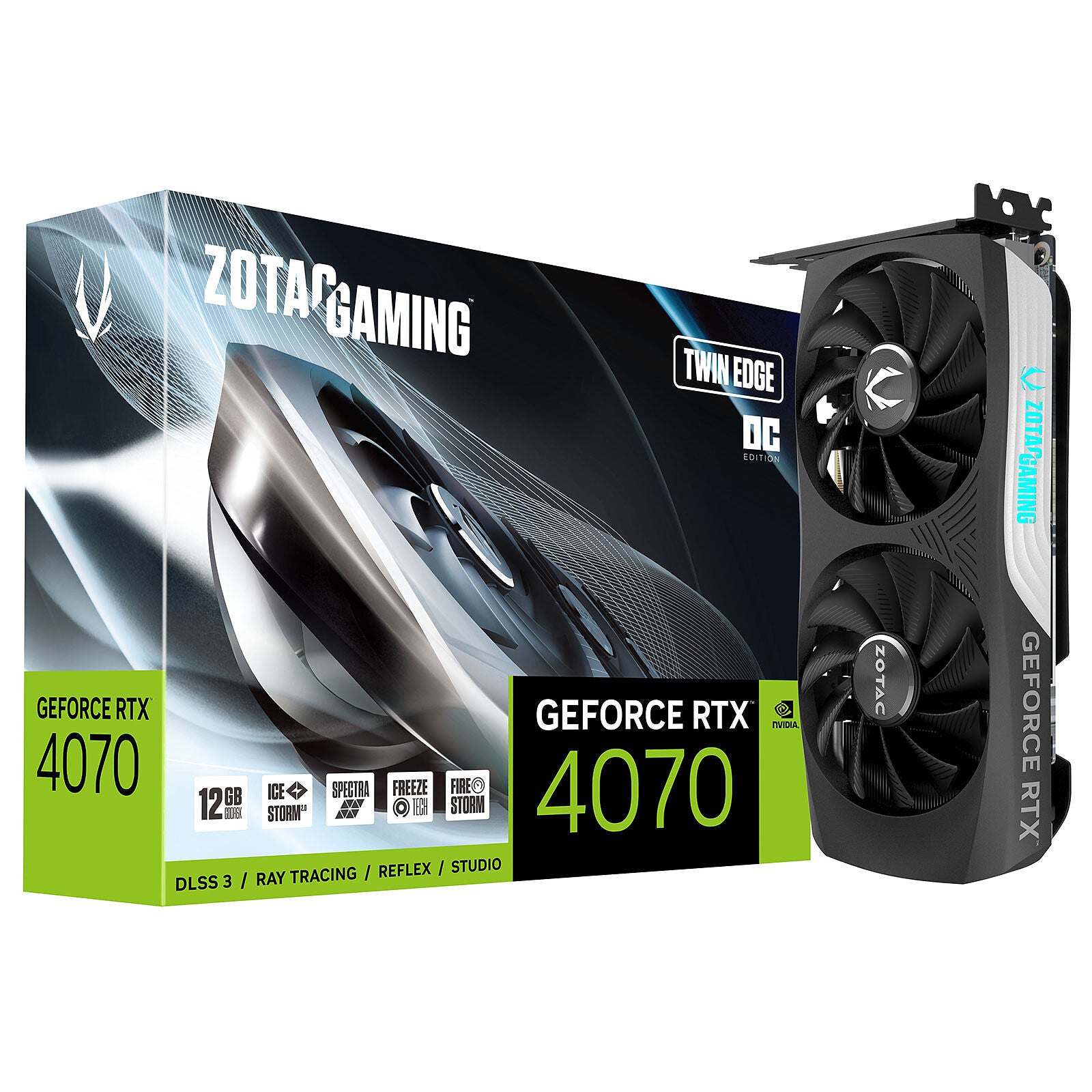 CARTE GRAPHIQUE ZOTAC RTX 4070 TWIN EDGE 12GB GDDR6 OC