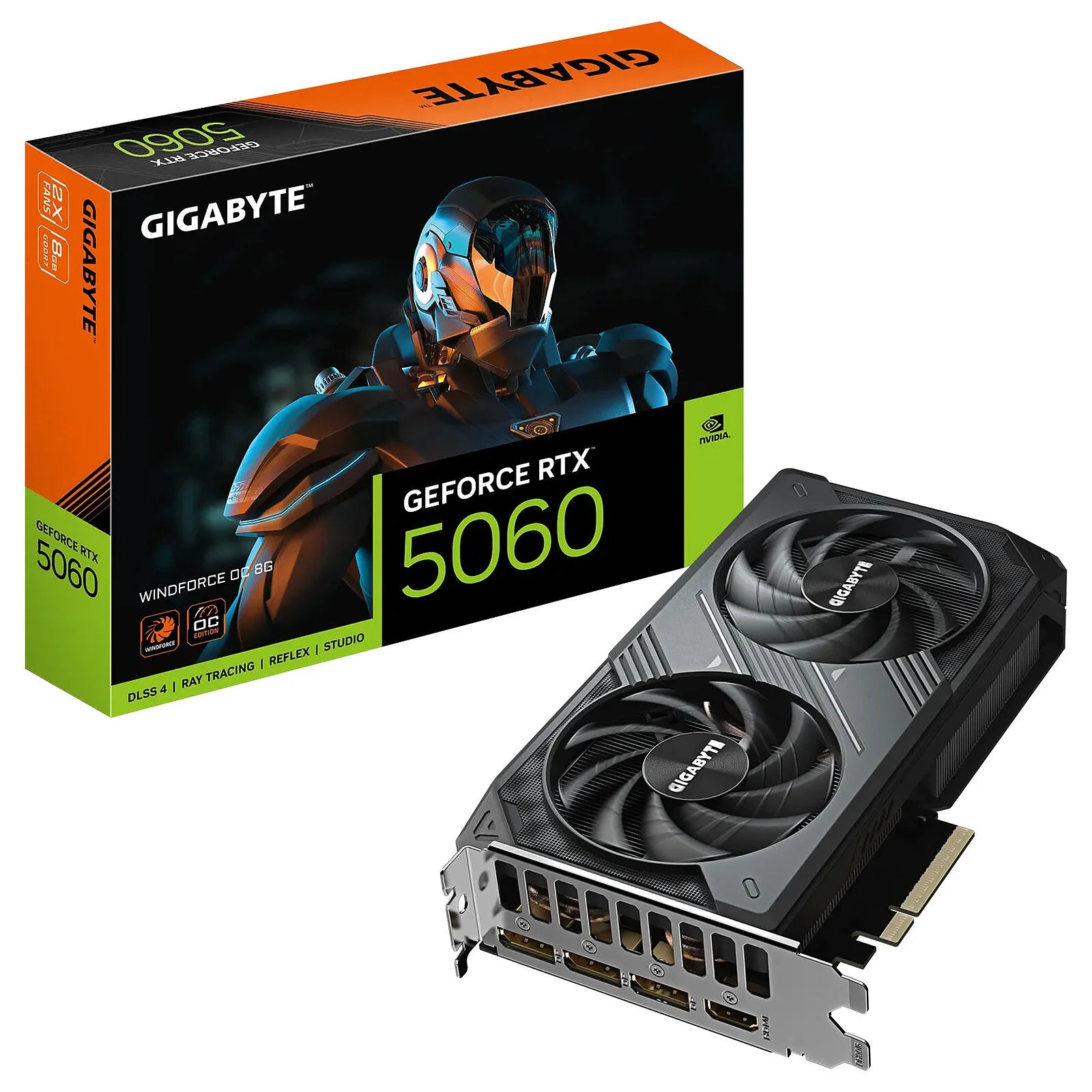 CARTE GRAPHIQUE GIGABYTE RTX 5060 WINDFORCE OC 8GB GDDR7