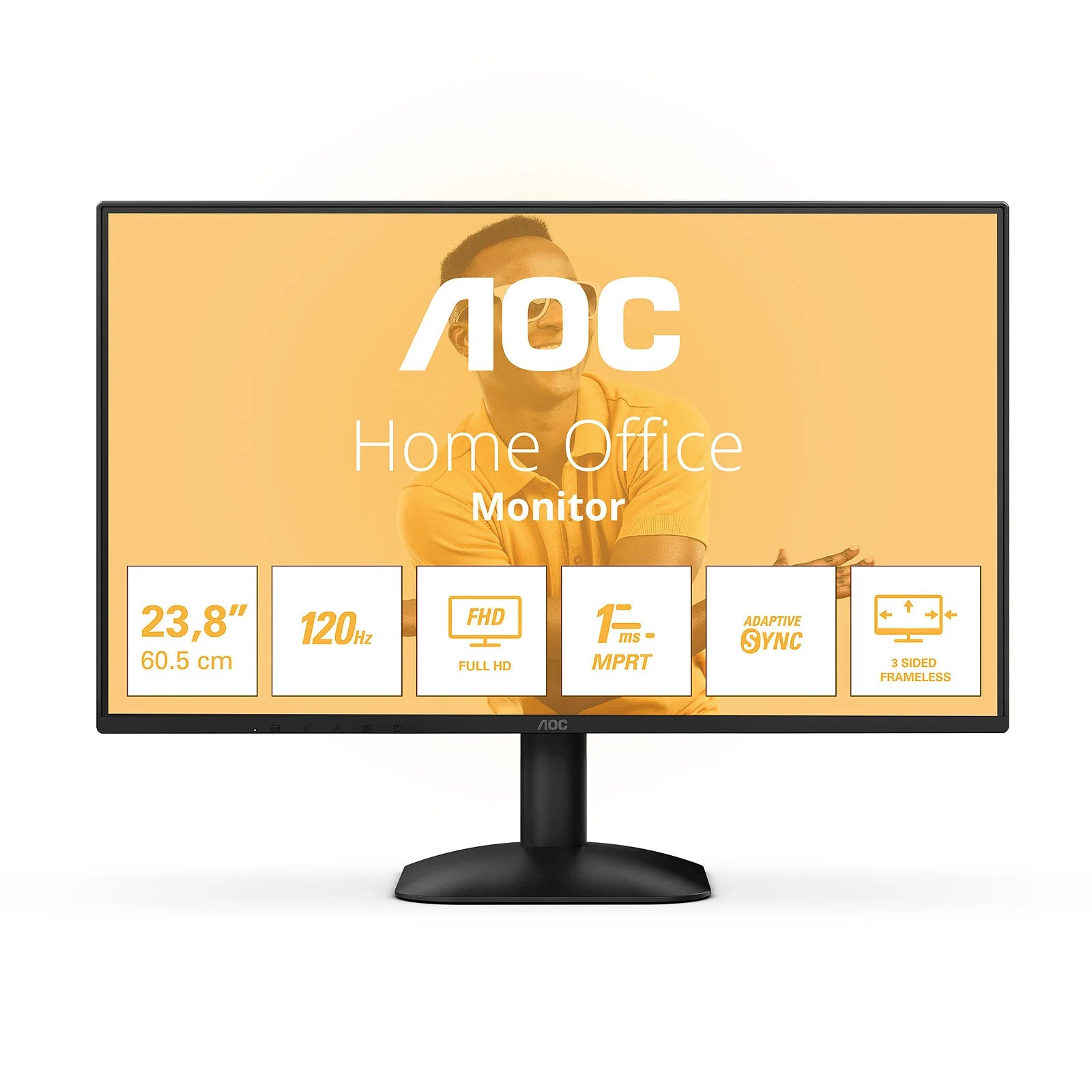 ECRAN AOC 24B31H 24" LED IPS/  FHD/ 120HZ/ 1MS LOW BLUE LIGHT BLACK
