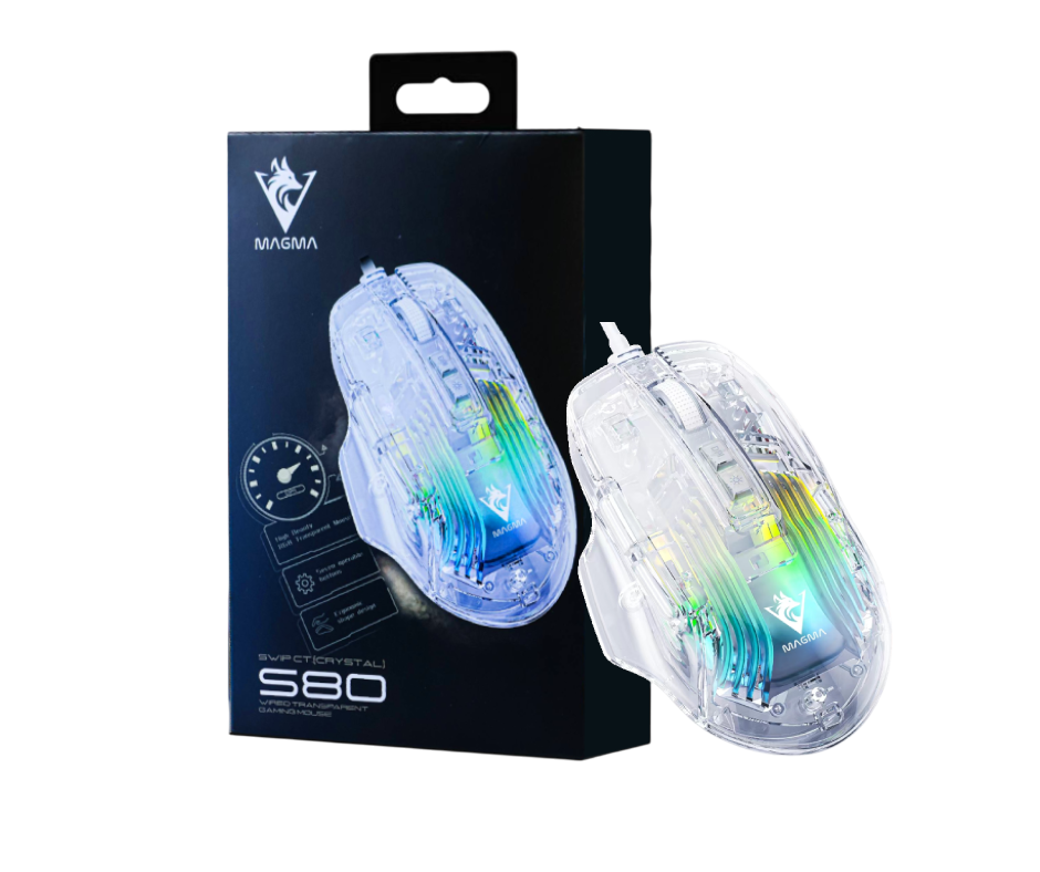 MAGMA GAMING SWIP S80 RGB CRYSTAL MOUSE