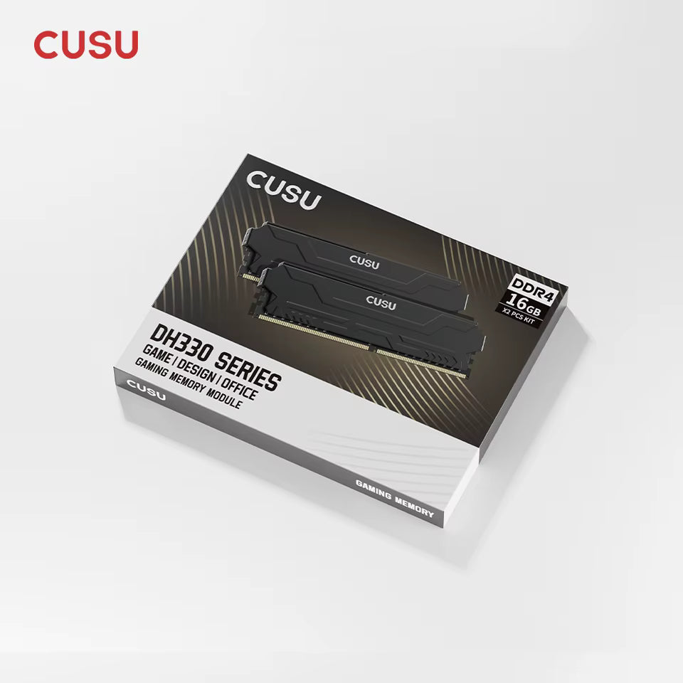 MEMOIRE DDR4 CUSU 16GB KIT (8GBX2) DH330 PC3600 CL16 AVEC DISSIPATEUR BLACK