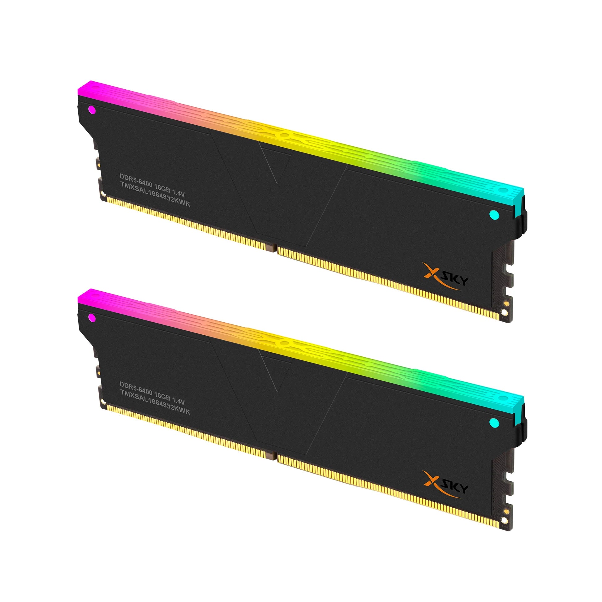 MEMOIRE V-COLOR DDR5 32GB KIT (16GBX2) PC6400 RGB  CL32