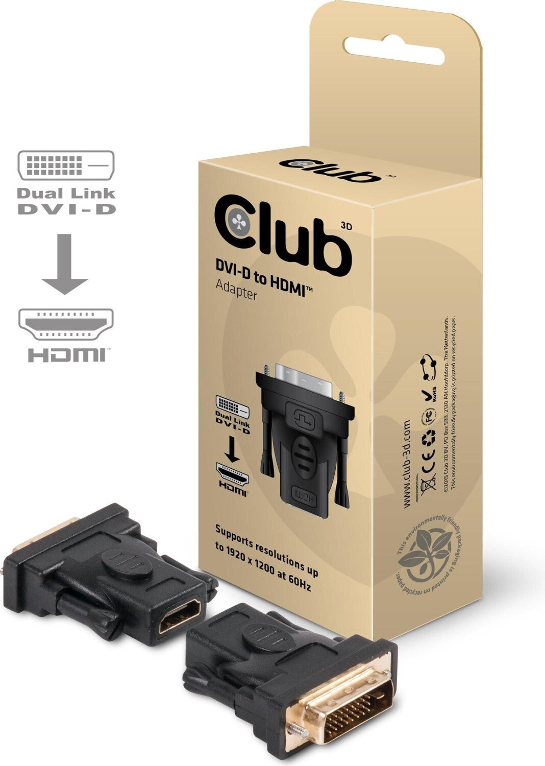 CABLE CLUB 3D CAA DMD>HFD3 -  DVI-D (24+1 PIN) MALE TO HDMI 1.3 FEMALE