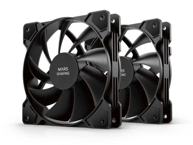 VENTILATEUR BOITIER MARS MF-PWMX2 PACK 2FANS BLACK