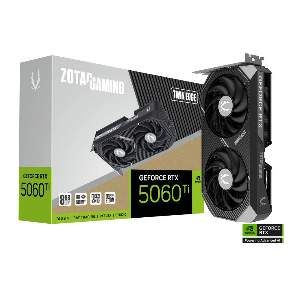 ZOTAC RTX 5060Ti 8GB GDDR7 Twin Edge 128-bit Carte Graphique – متوفرة في الجزائر
