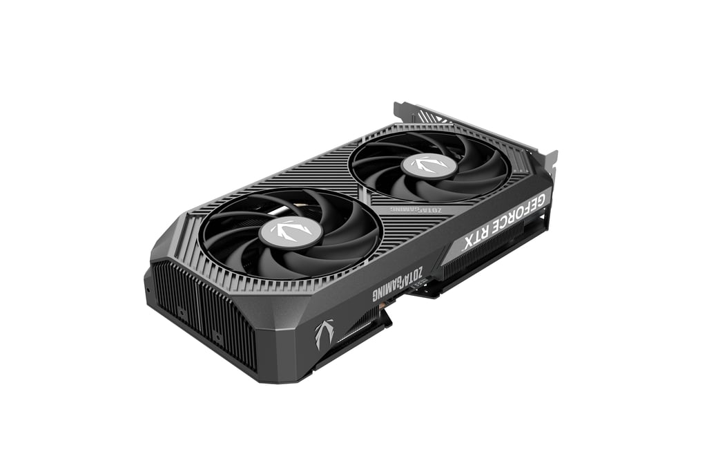 Vue complète de la carte graphique ZOTAC RTX 5060 Ti Twin Edge, équipée de 16 Go de mémoire GDDR7 et d’un bus 128-bit, idéale pour un gaming fluide en 1080p/1440p et des applications créatives en Algérie.