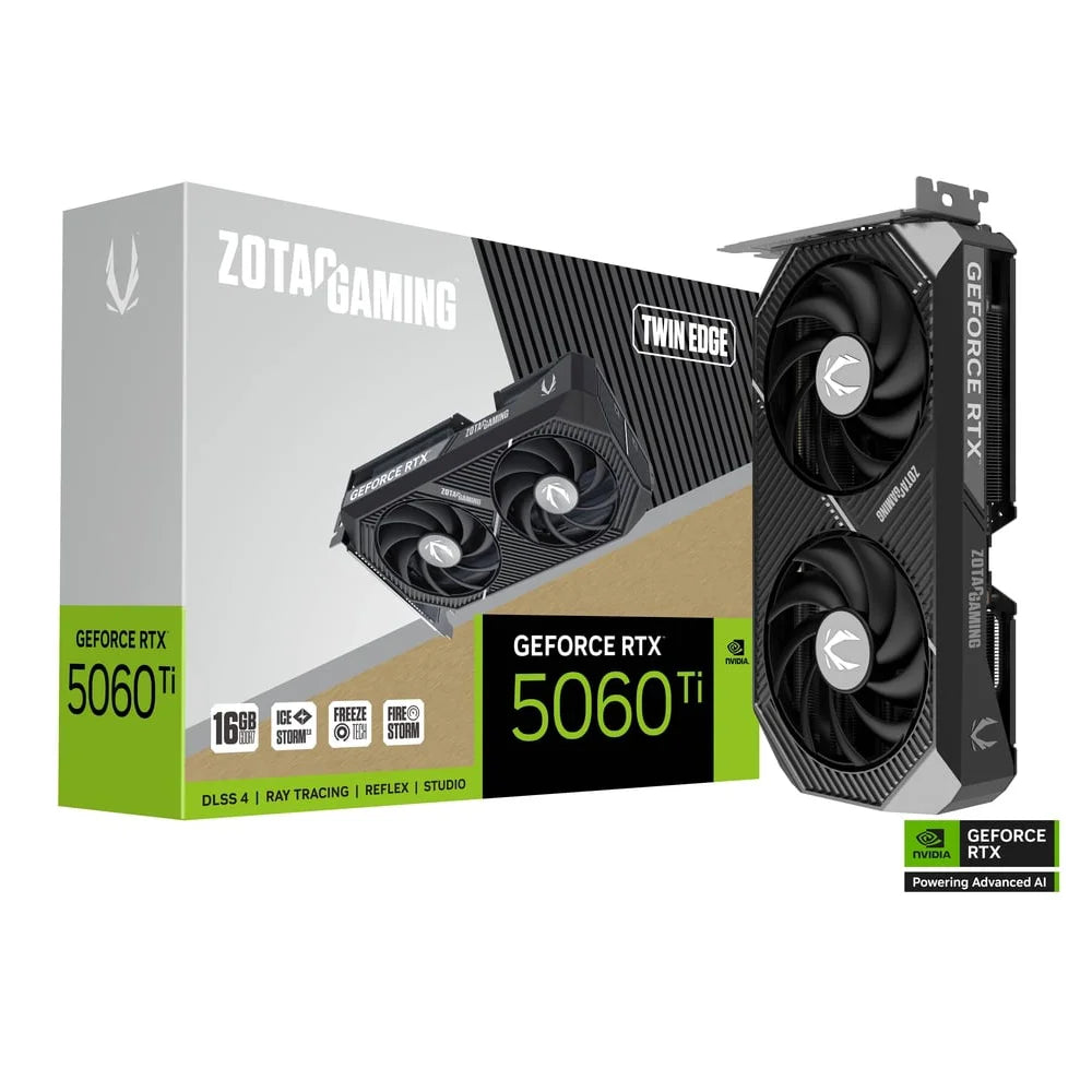 ZOTAC RTX 5060Ti 16GB GDDR7 Twin Edge 128-bit Carte Graphique – متوفرة في الجزائر
