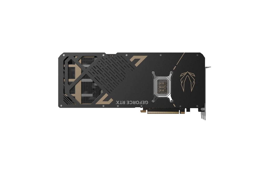 Vue arrière de la carte graphique ZOTAC RTX 5080 Solid OC 16GB GDDR7 avec ses ports HDMI et DisplayPort, disponible en Algérie pour configurations multi-écrans gaming
